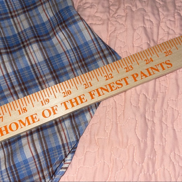 Levi’s Men’s Vintage Button Up Blue White Red Long Sleeves Plaid Lightweight - Picture 9 of 10